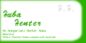 huba henter business card
